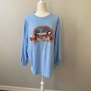 Drop Shoulder Letter Graphic Longline Tee